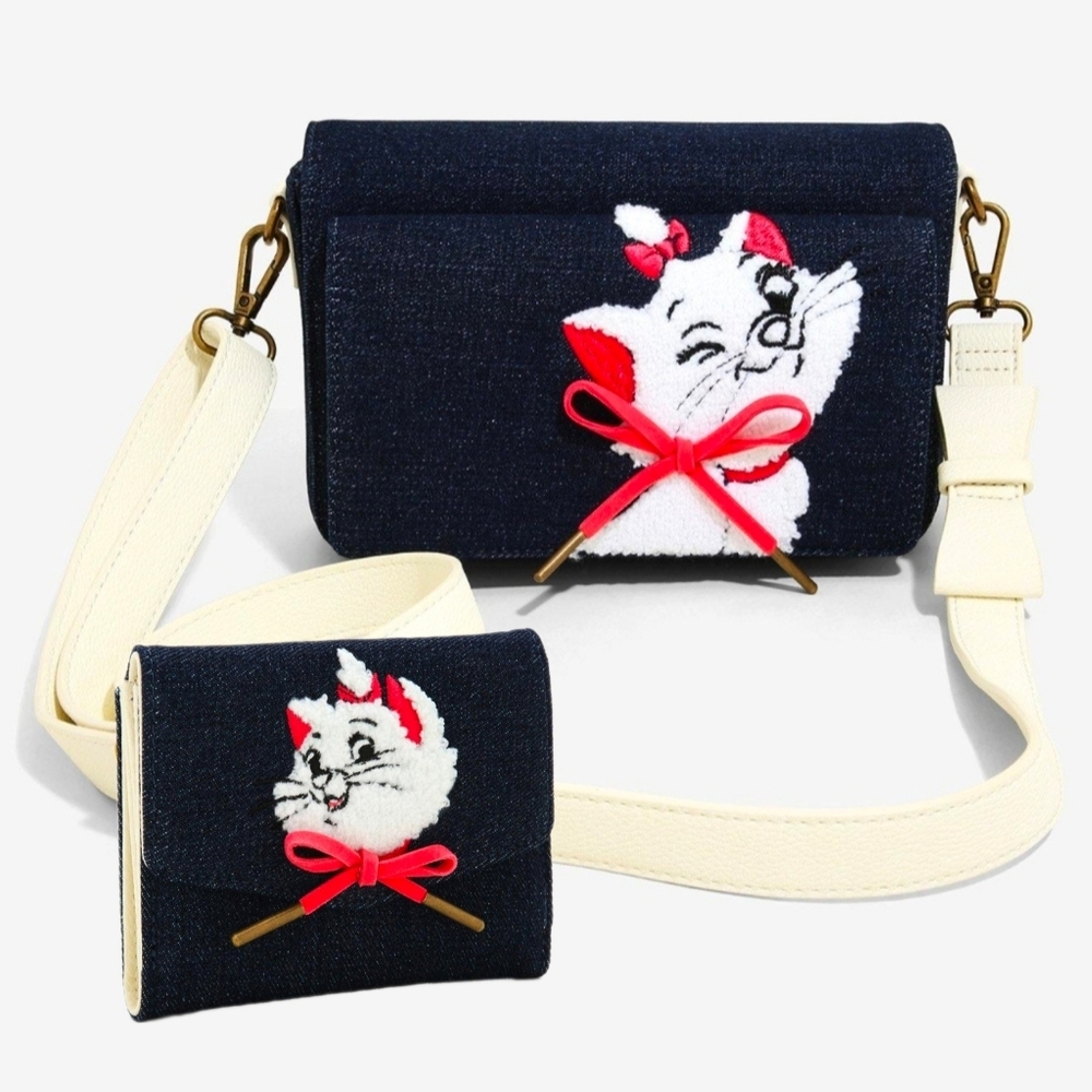 Loungefly Denim Marie Crossbody Set